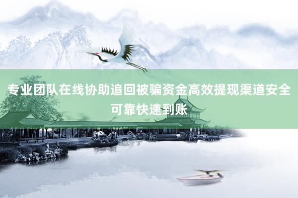 专业团队在线协助追回被骗资金高效提现渠道安全可靠快速到账